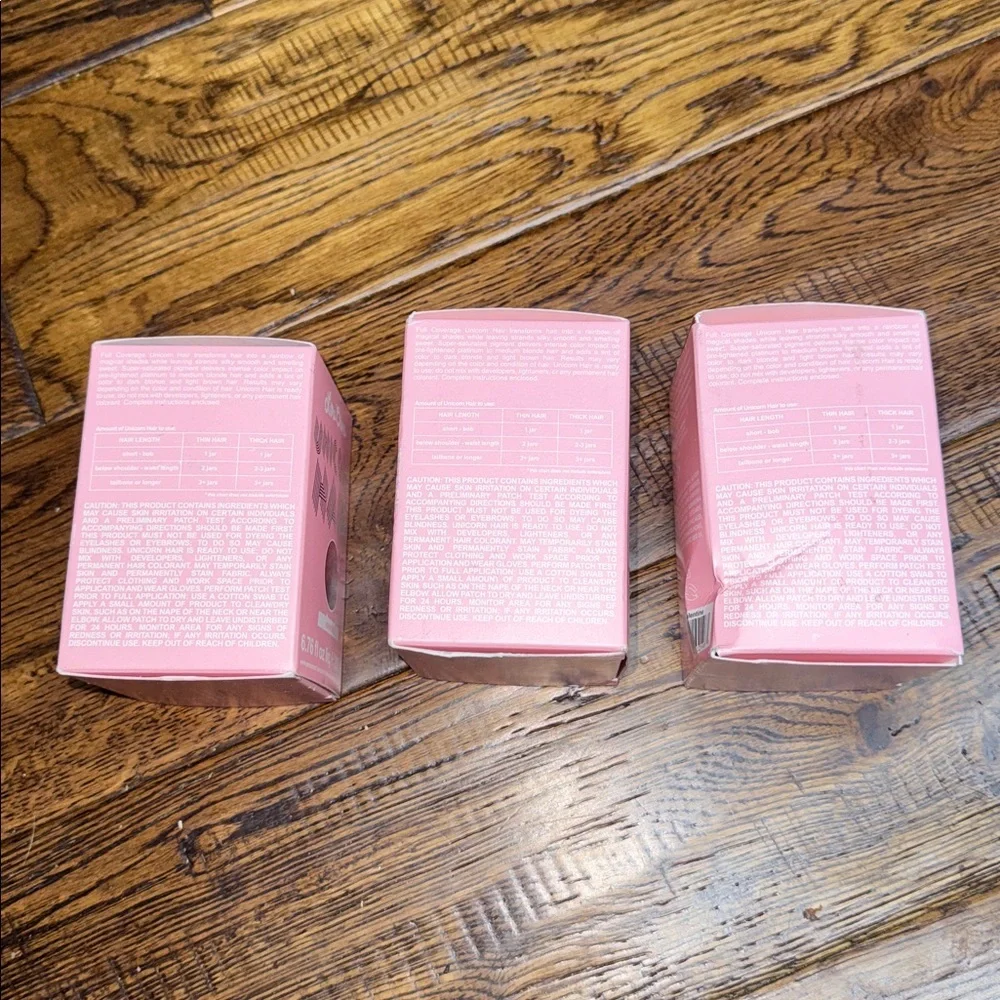 NWT Bundle of 3 Lime Crime Unicorn Hair Tint - Valentine in color - Picture 6 of 9